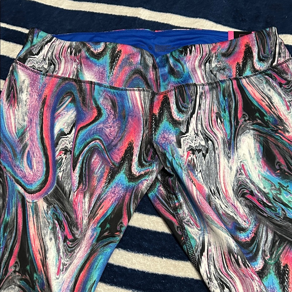 Material Girl Multicolor Swirl Leggings Sz XL - Picture 3 of 4